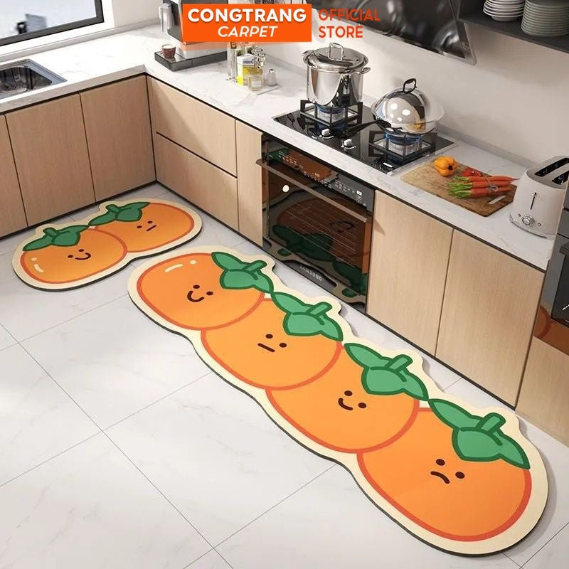 20929 Kitchen Mat 2-Piece Set Soft Kitchen Rug Washable Non-Slip Absorbent Floor Mat for Home Kitchen, Sink, Laundry, Dinning Room, Hallway size 64 inches, 23 inche