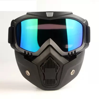 2879 Bike Mask Anti Scratch UV Protective Face & Eyewear Windproof Dirt Shield With Soft Foam Padded Detachable Mouth Filter For cycling Bike Off Road Racing Ride Unisex