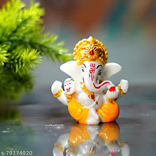 Best Handicraft Crystal Two Face Ganesha Statue for Car Dashboard Idols | Home Temple Decoration | Ganesh Idol | Ganesh Chaturthi Decoration