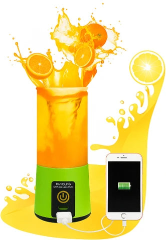 YE-01 Portable Juicer Blender 6-Blade, USB Rechargeable Smoothie Maker with Built-In Bottle, Personal Fruit Juice Machine & Protein Shake Mixer for Home, Travel & Gym (Multicolor