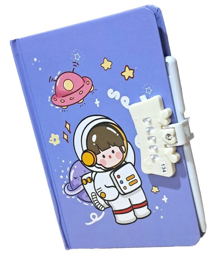 10095 Space Astronaut Printed Secret Password Lock Diary for Kids - Image 5