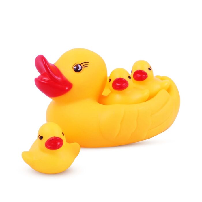 10099 Squeezy Chu Chu Ducks, Duck Family, Bath Toy with Sound