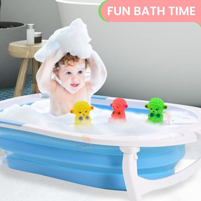 10100 Cute Sheep Bath Toys Set for Babies, Squeaky Bath Toys - Image 5