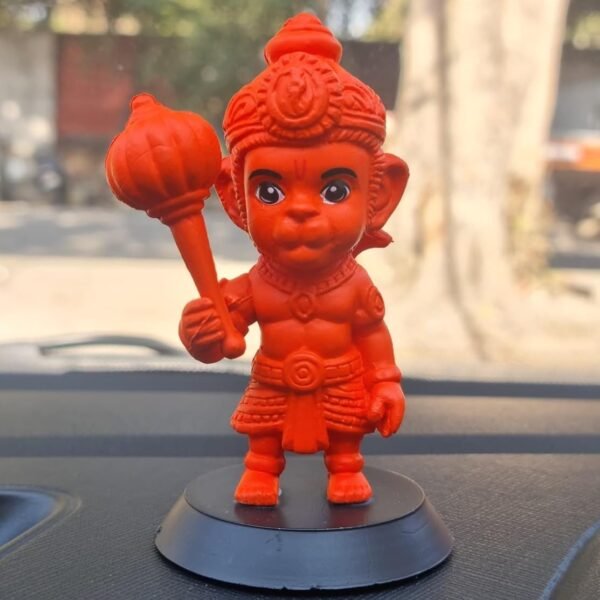 5004 Lord Kesari Hanuman Ji Idol for Car Dashboard, Office Table,Home Decor Little Balaji Bajrangbali Sankat Mochan with Gada Figurine
