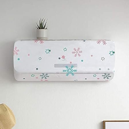 10488  Multi and Printed Colour Air Conditioning Dust Cover Waterproof Folding AC Covers for Split Random Patter And Colour