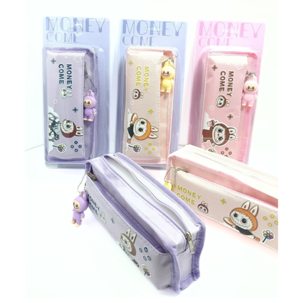 2773 Labubu Pouch , Double Chain , With Hanging Labubu Pouch