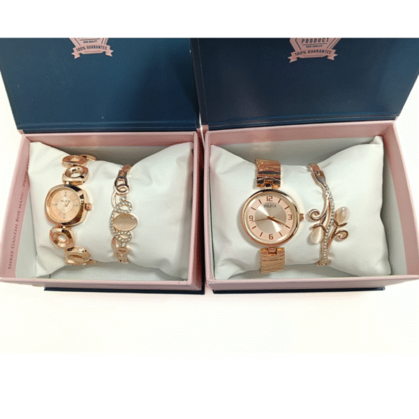 10760 Watch and Multi-Bracelet Matching Gift Box Set Fashion Light Luxury Elegant Ladies Watch Jewelry