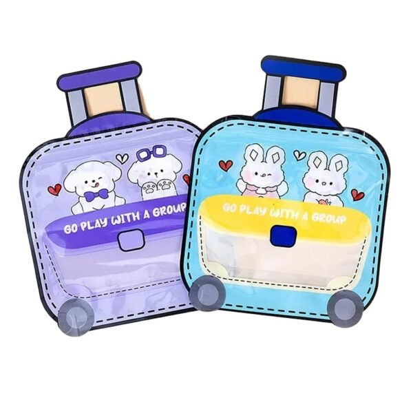 10779 Suitcase Shape Ziplock Bag zipper pouches for Storage, gifting, party bag for return gifts, kids, weddings, lightweight bag for travel user, birthday, candy bags for chocolates, Dryfruits, jewellery, light weight small bag (Random Color)