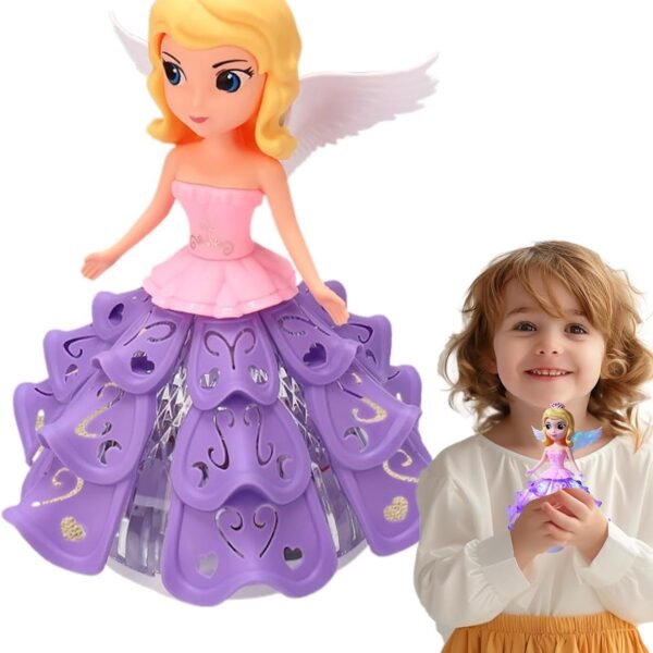 688 Princess Musical 360° Rotatable Dancing Angel Doll,Princess Music Toy,Spin Musical Electric Dance Robot Toy - Bright Color LED Music Toy for Birthday, Christmas, Children's Day, Easter
