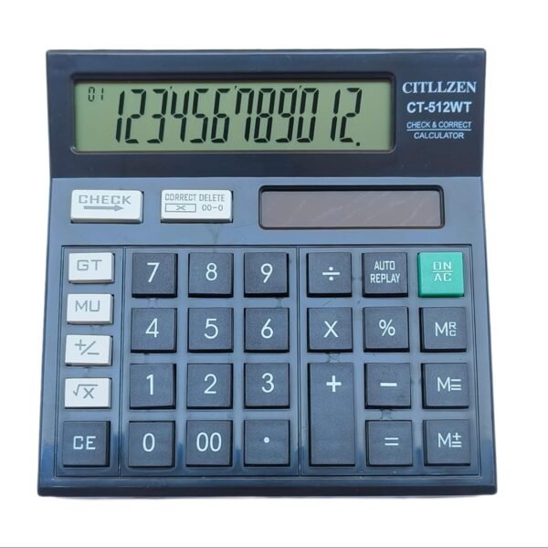 CT-512WT Check & Correct Basic Calculator | 12 Digit