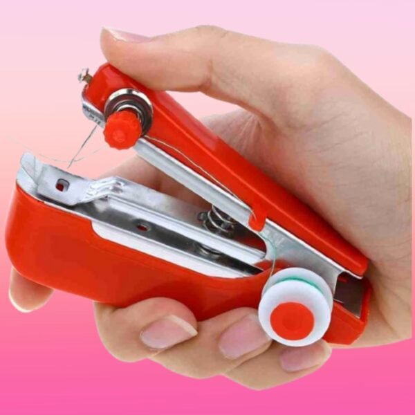 10754 Mini Manual Stapler Style Hand Sewing Machine Craft, Clothes Stitch Handheld Cordless, Travel Use Convenience Cordlesssewing machine