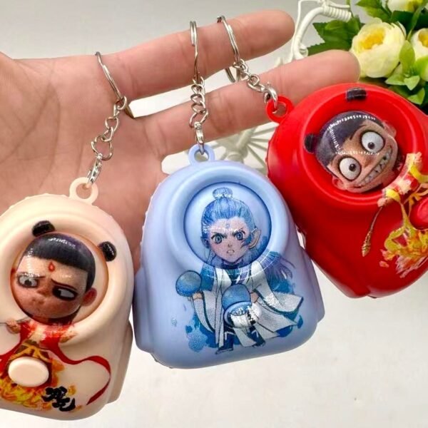 10750 Face Rotating Keychain With Multiple Character