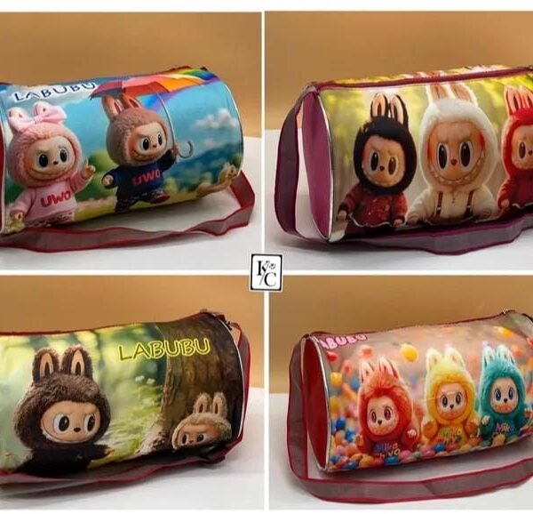 10776 Labubu Printed Duffel Bag