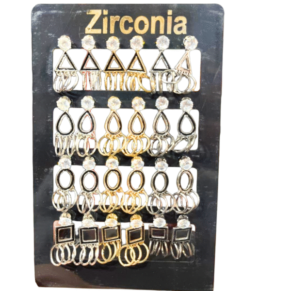 10801 Earrings for western dress silver & Gold Earring for Women & Girls {pair}