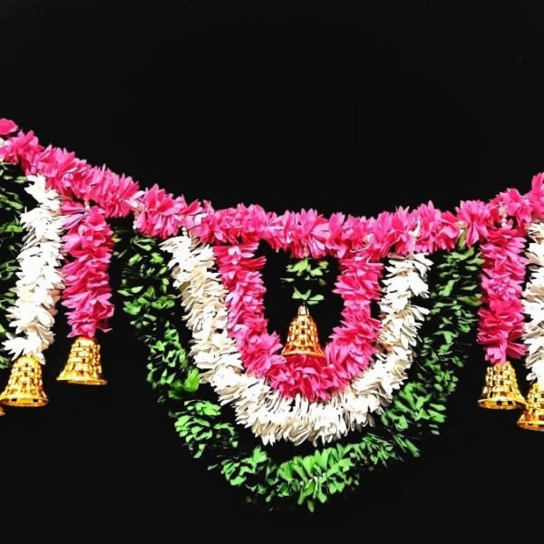10867 Door Flower Toran 3 Feet Bandhanwar Door Set Toran for Main Door Entrance, Reusable Thoran for Mandir & Living Room Décor, Bandarwal for Festival Decoration, Flower Hanging for Home Décor {3ft}