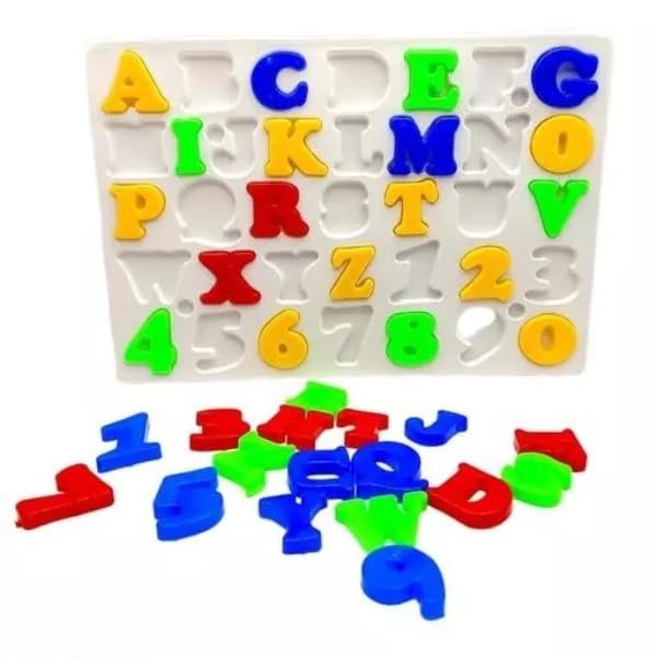 1025 Alphabets English A to Z and Letters Number 1 to 10" Capital Alphabets ABC+ Number 123 Learning Educational Puzzle Toy | Educational Puzzle Toys for Recognition 3+ Years Old Kids