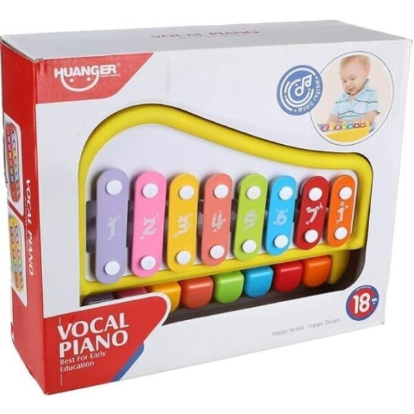FZ0106 2 in 1 Musical Xylophone and Mini Piano for Kids - Educational Musical Instruments Toy Set for Babies, Non-Battery- Assorted Color