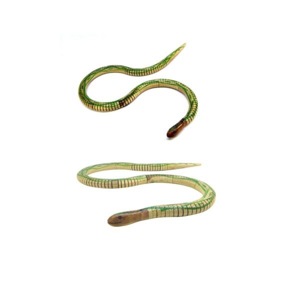 10809 Wooden Flexible Snake Toys - Handcrafted, Stretchable, No Sharp Edges, Non-Toxic