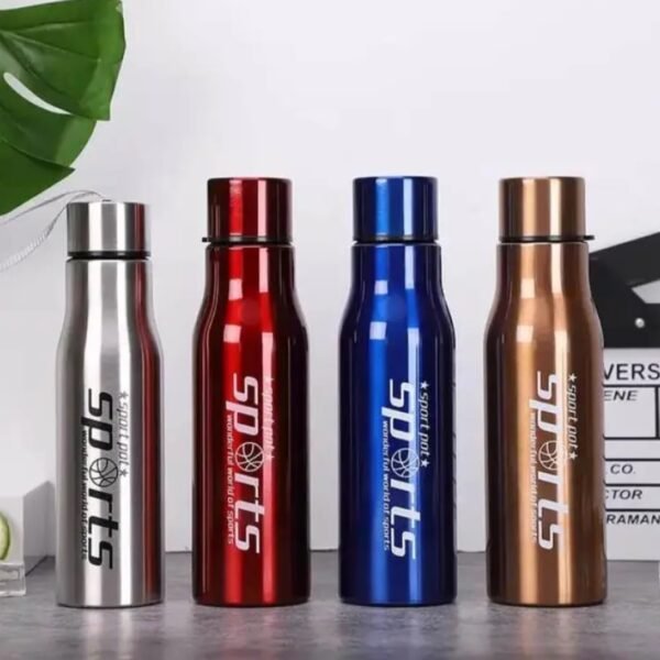 10868 Stainless Steel Water Bottle, 500 ml, Red | Single walled | Leak Proof | Easy Grip | Easy to Carry | Gym Bottle | Home | Kitchen | Hiking | Treking Bottle | Travel Bottle