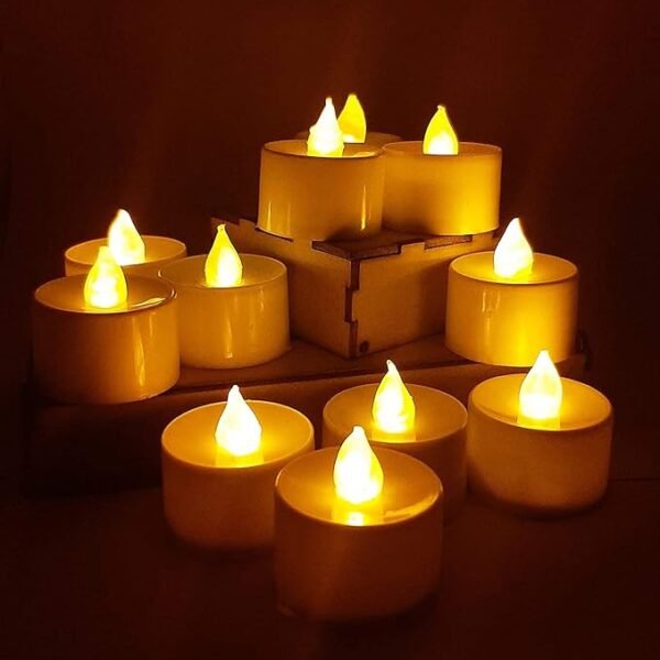 10839 Diwali Smokeless Stylish LED Tealight Diya Candle for Festive Decoration at Home/Office for Diwali