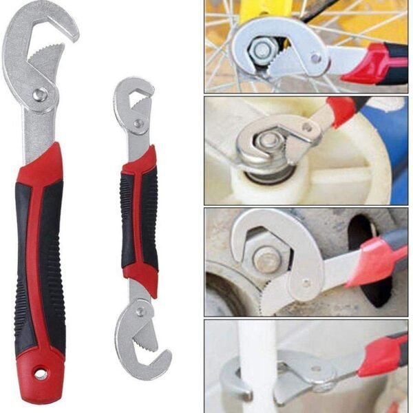 10827 Snap n Grip Professional Adjustable Double Sided Speed Wrench {2 Pcs set}