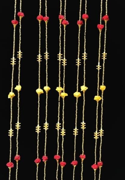 10870 (Pack of 10) Artificial Foam Flower Toran Long, Garland for Decoration Festival Navratri, Diwali, Marriages, Temple (5 Feet)