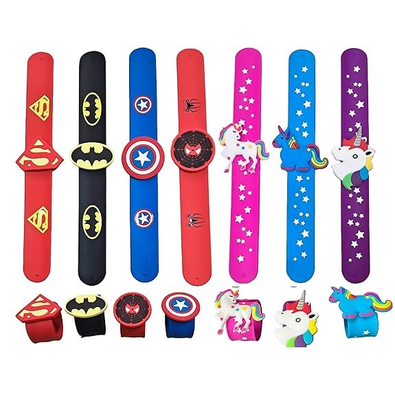 10810 Theme Slap Bracelets, Return Gifts For Kids Birthday| Cartoon Theme Slap Band For Kids Party Boys, Girls- Best Birthday Return Gifts For Kids, Random Design