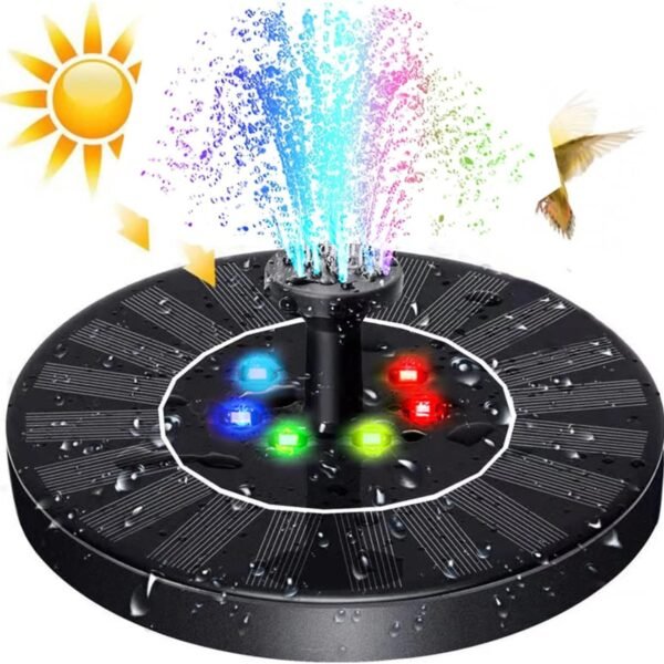 GY-8037 Solar Water Fountain Pound Colorful Waterfall Floating Fountain Pump Swimming Pool Garden Decoration
