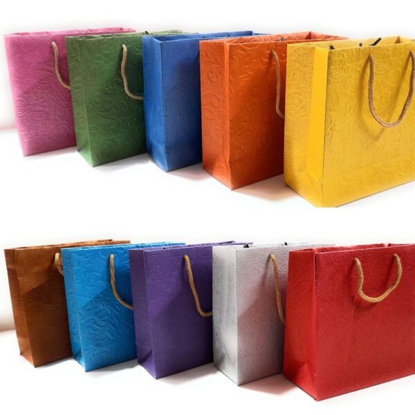 10821 Paper Bag For Wedding, Baby Shower, Anniversary, Birthday Party etc, Multicolour  (18x18cm)