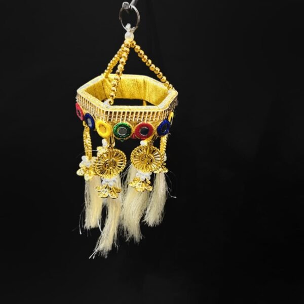 RJ-55 1Hook Rajasthani Jhoomar Designs Moti Wall/Door Center Single Hanging Toran/Latkan Jhoomar for Diwali
