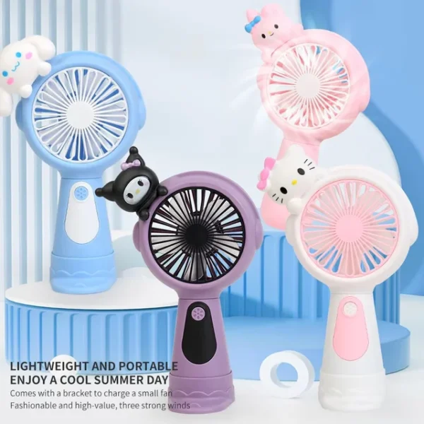 10813  Beautiful mini fan, perfect for summer! It's compact and easy to carry (Multi Color)