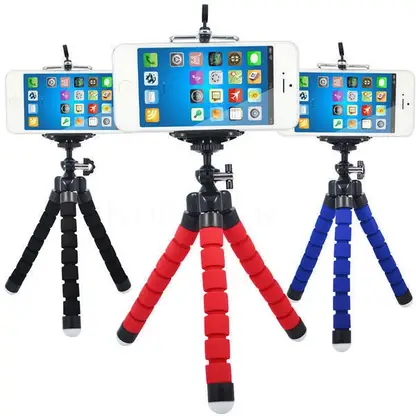 10848 Mini Tripod Stand with Mobile Attachment Clip Lightweight Portable Compatible with All Mobile Phones
