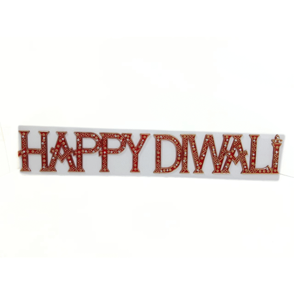 10999 Handcrafted Stone Studded Happy Diwali Board - A Sticker for Door/Wall/Floor Decoration/Diwali Decoration