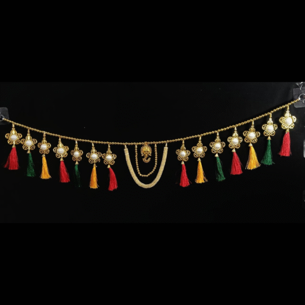 RT-33 Toran for Door Main Entrance Hanging Artificial Flower Bandhanwar Home Decoration | Entrance Door Hanging Bandhanwar Side Latkan {3 feet}