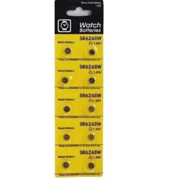 11126 (Pack of 10) Wrist Watch Batteries  1.55V Alkaline Button Cell Batteries Universal for Wrist Watches Replacement Battery