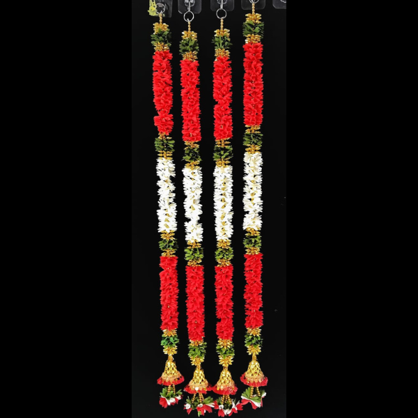 11039  {10 Pcs} Artificial Flower Garland, Ideal for Home Decoration and Elegant Golden Plastic Hanging Decoration {3 Feet}