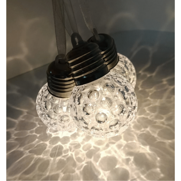 10992 Hanging Solar Lights Outdoor, Decorative Cracked Glass Ball Light, Solar Powered Waterproof Globe Lighting, Hanging Globe Solar Lights for Garden, Yard, Patio, Lawn, Flower Bed.