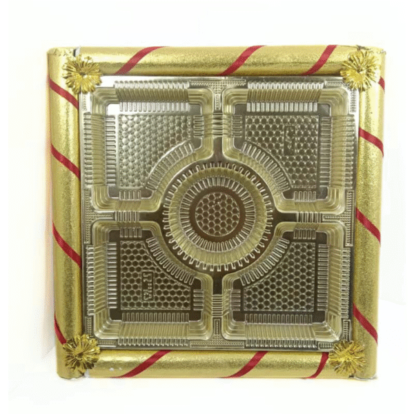 11077 Decorative Dry Fruit Gift Packing Tray for Diwali Festival Return Gift 12*12 Inch