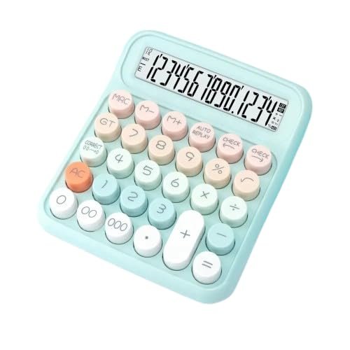 OT-99 Electronic Calculator,12 Digit Large LCD Display and Sensitive Button, Solar and Battery | Comfortable Touch Calculator,Easy to Press,for School Office Business (Colorful Candy)