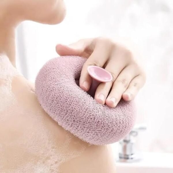 10894 Round Loofah Body Bath Brush for Bathing Sponge with Soft Silicone Massager & Scrubber for All Type of Skin of Men, Women, Babies, Kids Exfoliating Bath Shower Sponge Lofah