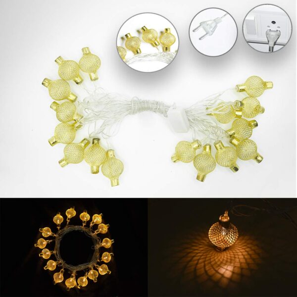 YGD-52 DL-27 5m Retro Shape LED Light (Gold Colour) 10 LED