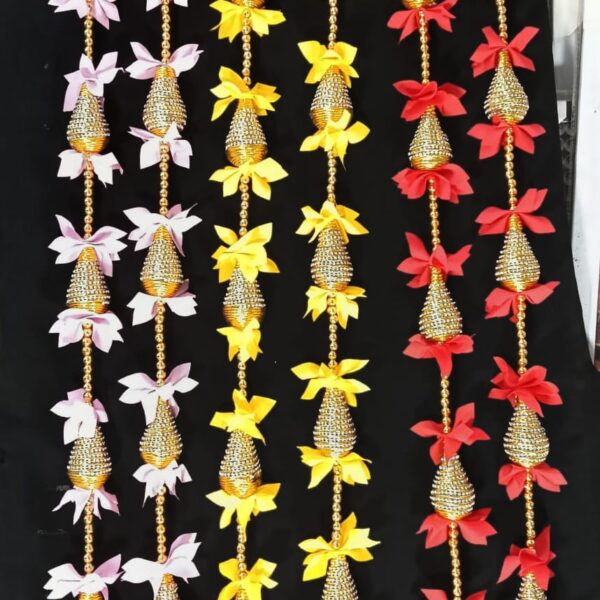 11112 {10 Pcs} Artificial Foam Flower Toran Long, Garland for Decoration Festival Navratri, Diwali, Marriages, Temple and Home/Office Inauguration {2.5 feet}