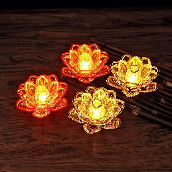 11028 Decorative Lotus Shaped LED Candle Light