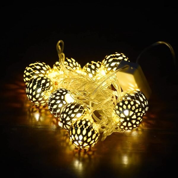 YG-54 Metal Ball with 12 LEG Golden Light for Decoration