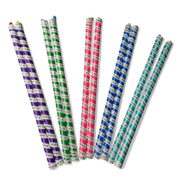 10921  Decorative Glitter Dandiya Sticks for Navratri  Dandiya Sticks for Women, Men, Couple & Kids | Accessories for Navratri | Ras Garba Sticks for Garba, Dance Events, Indian Weddings {15 Inch} (1 Pair)
