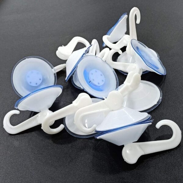10956 {12 pcs} Powerful Vacuum Suction Cup Hooks, for Room/Kitchen/Bathroom, Multipurpose - can Hang Clothes/Towel/Bags Coats/Caps/, Removable & Reusable