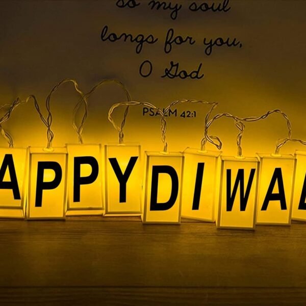11065 Happy diwali 20 LED Letter Light Box String with 96 Letters, Numbers & Symbols Free Combination DIY Message Board