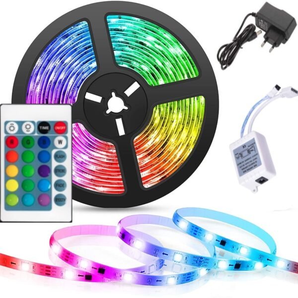 R-4103 LED Strip Light with Remote Control, 16 Colours, Waterproof, CE Certified (3-meter)
