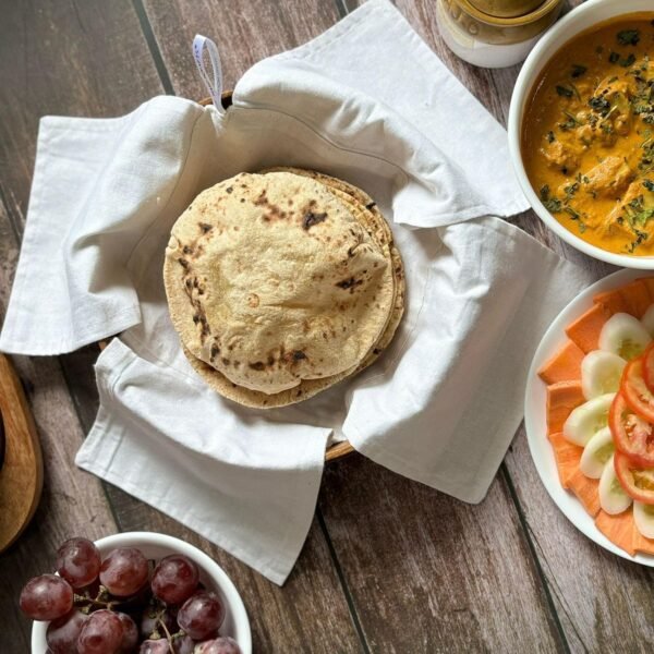 11042 Pure Cotton Hygienic Roti Clothes Wrap, Chapati Cover, Sandwich Wrap Cloth for Tiffins