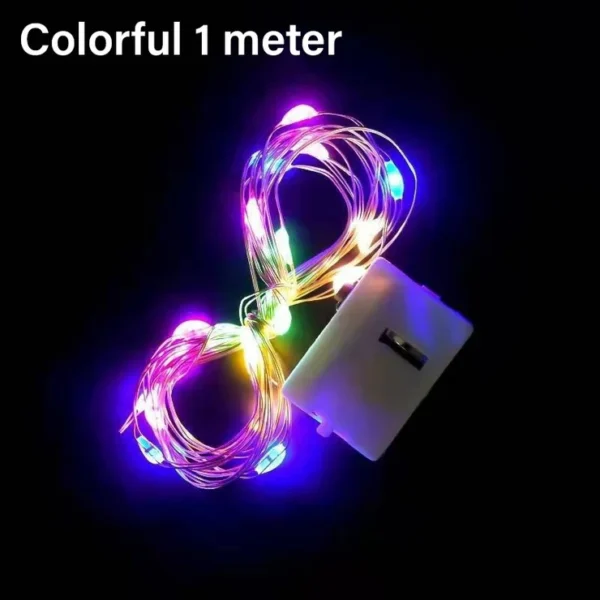 AFL-61M Battery Operated Fairy String Lights for Weddings, Parties & Home Decor - 1M, 10 LED Lights Multiple